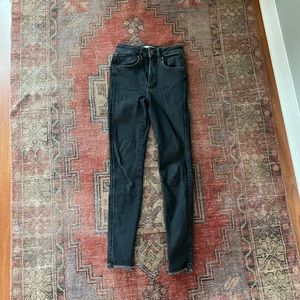 Free people high rise dark gray skinny